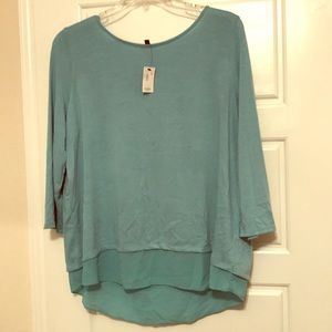 The Limited 3/4 sleeve top with mesh underlay. NWT
